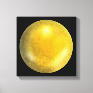 Gold Galaxy Orb – Amber and Yellow Canvas Print