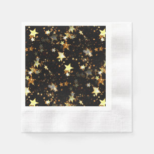 gold galaxy paper napkins