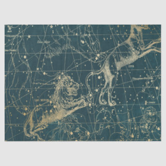 Gold Galaxy Star Map Series Design 10 Tissue Paper