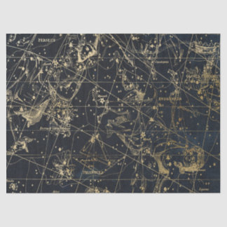 Gold Galaxy Star Map Series Design 1 Tissue Paper