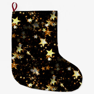 gold galaxy xmas christmas stocking
