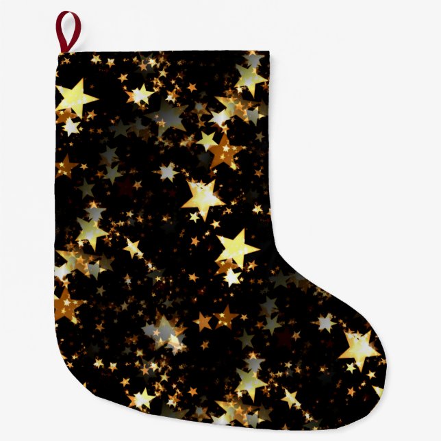 gold galaxy xmas christmas stocking (Front)