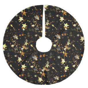 gold galaxy xmas christmas tree skirt