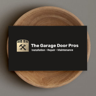 Gold Garage Door Installation and Repair Business Card