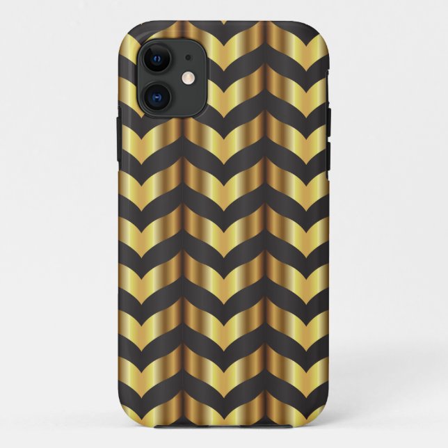 gold gatsby chevron Case-Mate iPhone case (Back)