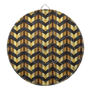 gold gatsby chevron dartboard
