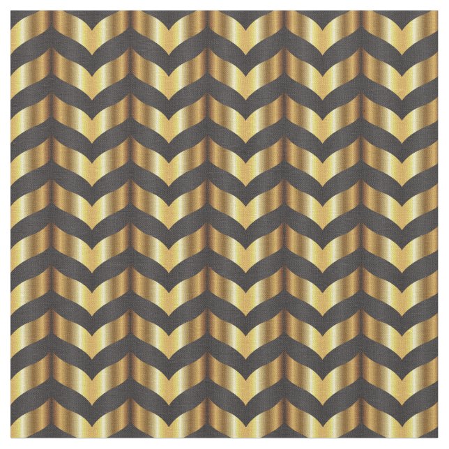 gold gatsby chevron fabric (Close Up)