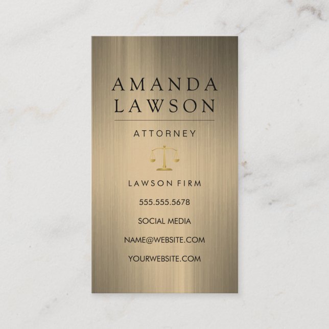 Gold Gavel Logo | Court Room | Law Appointment Card (Front)