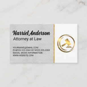 Gold Gavel Logo   Law Appointment Card