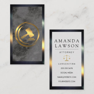 Gold Gavel Logo   Law   Justice Appointment Card
