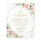 gold geometric blush pink floral wedding invite