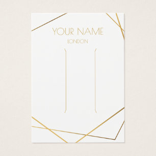 Gold geometric bracelet display card