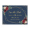 Gold Geometric Burgundy Navy Floral Save the Date