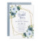 Gold Geometric Dusty Blue Floral Bridal Shower
