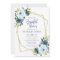 Gold Geometric Dusty Blue Floral Bridal Shower