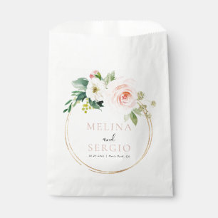 Gold Geometric Elegant Fall Flowers Wedding   Favour Bags