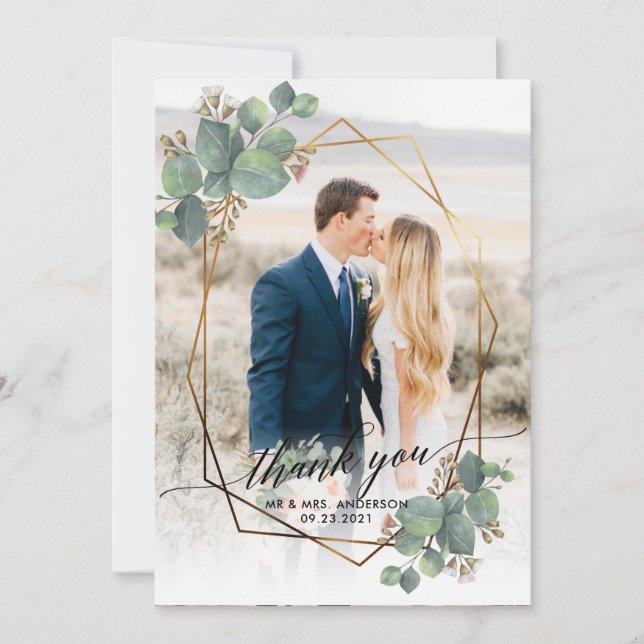 Gold Geometric Frame Flower (Front)