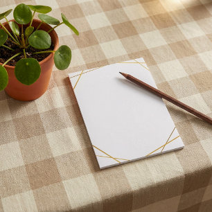 Gold geometric gold effect  post-it notes