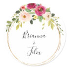 Gold Geometric Greenery Wedding Envelope Seals
