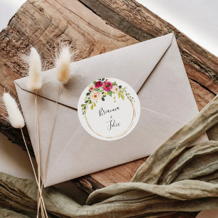 Gold Geometric Greenery Wedding Envelope Seals