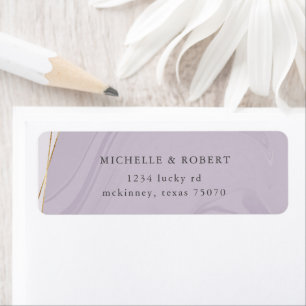 gold geometric marble Return Address Label