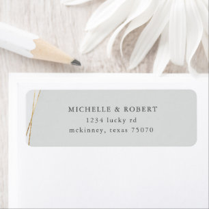 gold geometric marble Return Address Label