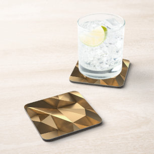 Gold Geometric Modern Glam Minimal Chic Coaster
