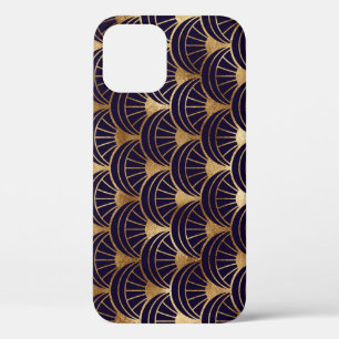 Gold Geometric Shapes Art Deco iPhone 12 Case