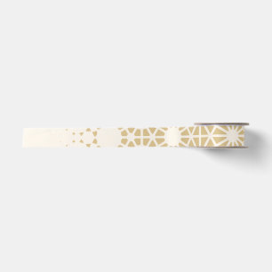 Gold Geometric Starburst Baby Shower Ribbon Satin Ribbon