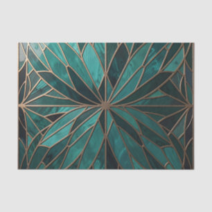 Gold Geometric Starburst Pattern Art Deco Luxury Tissue Paper