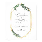 Gold Geometric watercolor greenery