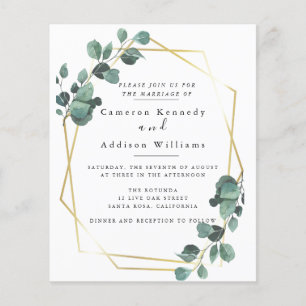 Gold Geometric Wedding Flyer