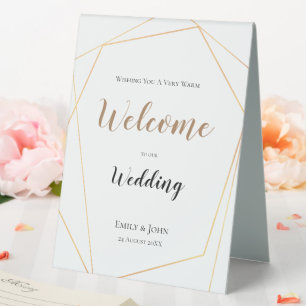 Gold Geometric Wedding Welcome