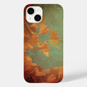 Gold gingko tree oriental vintage green Case-Mate iPhone 14 case