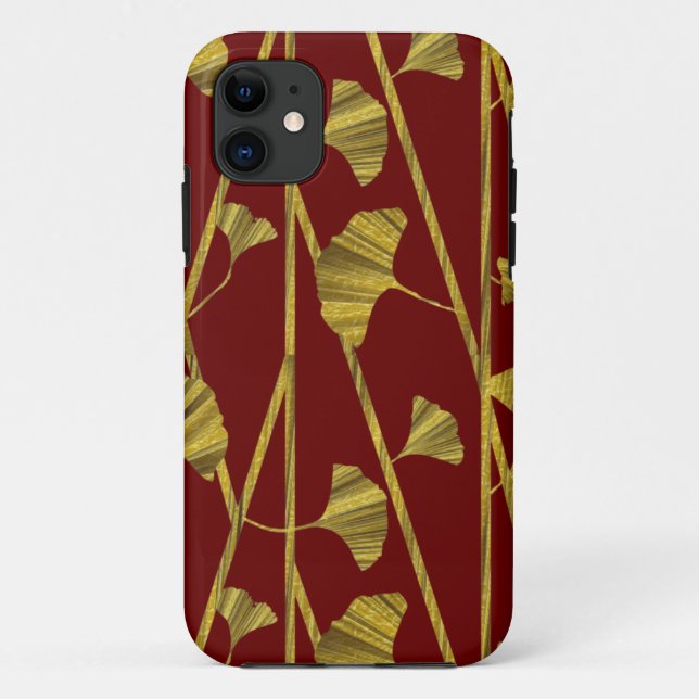 gold ginkgo Case-Mate iPhone case (Back)