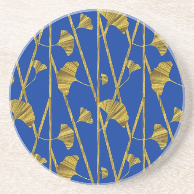 gold ginkgo coaster (Front)