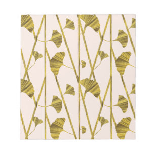 gold ginkgo notepad