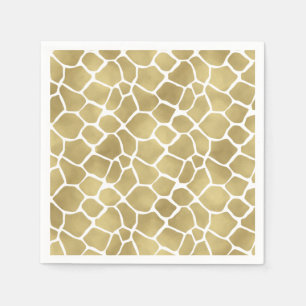 Gold Giraffe Print Napkin
