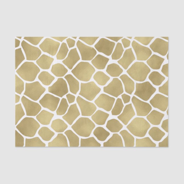 Gold Giraffe Print Tissue Paper (Front)
