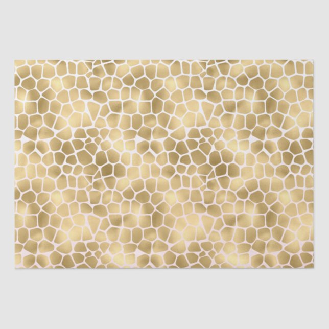 Gold Giraffe Print Tissue Paper (Front)