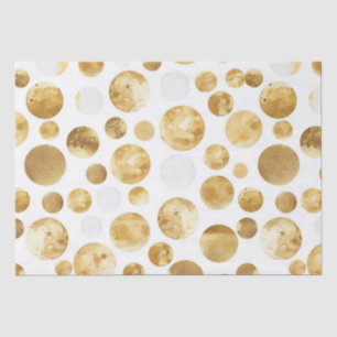 Gold Glam Abstract Dots Birthday Tissue Paper