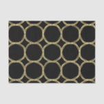 Gold Glam & Black Rings Modern Glam Party Tissue Paper<br><div class="desc">Tissue Paper</div>