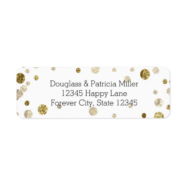 Gold Glam Bokeh Confetti Dots (Front)