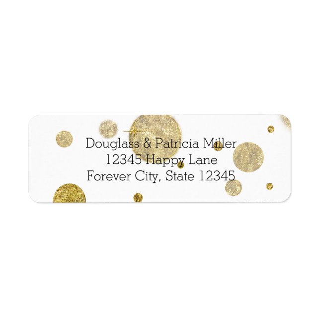 Gold Glam Bokeh Confetti Dots (Front)