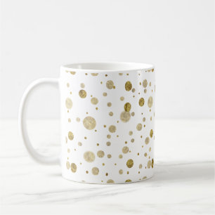 Gold Glam Bokeh Confetti Dots Coffee Mug