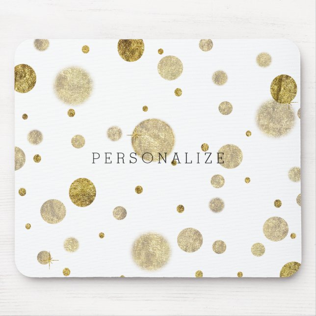 Gold Glam Bokeh Mouse Mat (Front)
