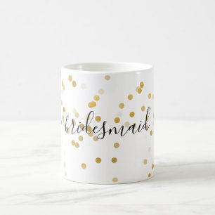 Gold Glam Confetti Bridesmaid Coffee Mug