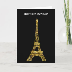 Gold Glam Eiffel Tower Card