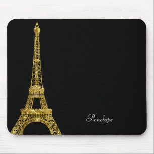 Gold Glam Eiffel Tower Mouse Mat