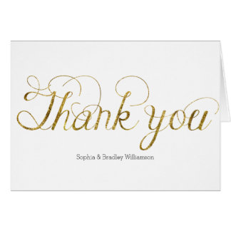 Gold Glam Elegant Thank you